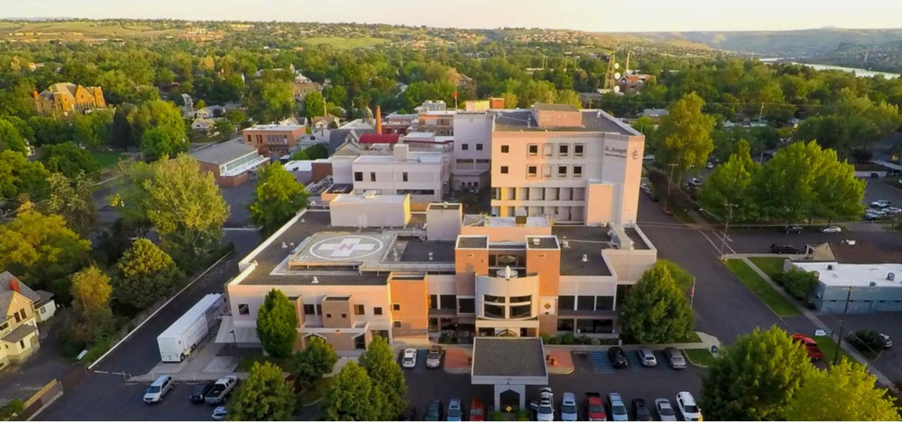 St. Joseph Regional Medical Center exterior drone shot